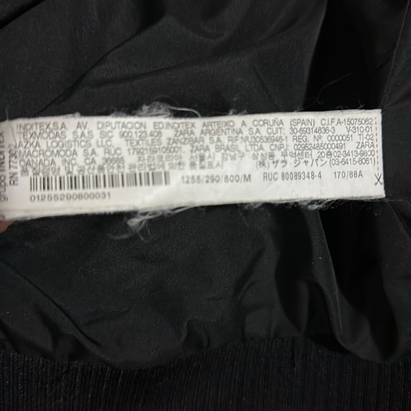 115 ZARA | EUC Women’s Black Sherpa Bomber Jacket - Size M | Faux Fur Full Zip - Picture 12 of 16